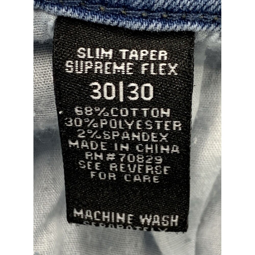 Rue 21 Denim Jeans Men's Size 30X30 Sky Blue Slim Taper Supreme Flex - Picture 15 of 16